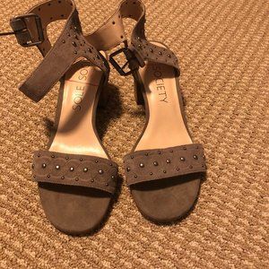 Stacked block heel sandal